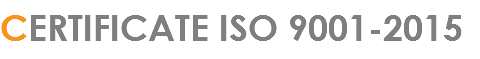 CERTIFICATE ISO 9001-2015